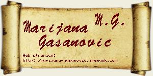 Marijana Gašanović vizit kartica